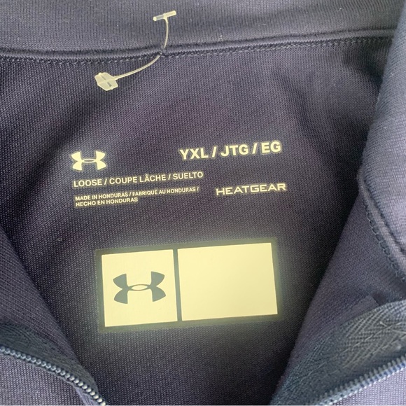 Under Armour Girl’s Half Zip Heat Guard Pull Over Long Sleeve Size YXL - Picture 6 of 6